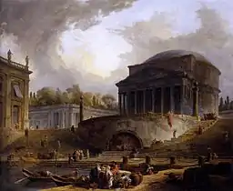 The Pantheon with the Port of Ripetta (1766), 119 x 145&nbsp;cm., Beaux-Arts de Paris
