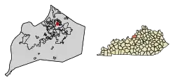 Location of Briarwood in Jefferson County, Kentucky