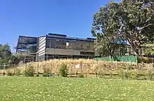 Partially constructed building view from afar