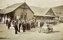 Race winner John Napier, passing The Bungalow