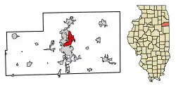 Location of Bradley in Illinois