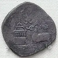 Karttikeya shrine with antelope. Yaudheya, Punjab, 2nd century CE.