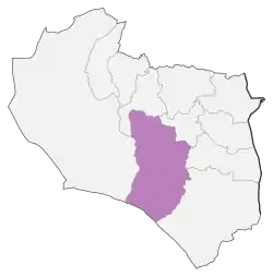 Location of Khusf County in&nbsp;South Khorasan&nbsp;province