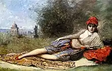 Jean-Baptiste Camille Corot, L'odalisque Sicilienne Corot, 1872