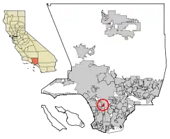 Location of Westmont inLos Angeles County, California.