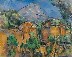 Paul Cézanne, c.1897, La Montagne Sainte-Victoire vue de la carrière Bibémus, oil on canvas, 65.1 × 81.3&nbsp;cm, Baltimore Museum of Art