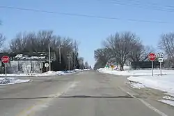 Intersection with WIS&nbsp;26 at Ladoga