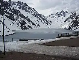 Laguna del Inca at 2,853&nbsp;m (9,360&nbsp;ft)