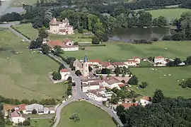 An aerial view of Saint-Pierre-la-Noaille