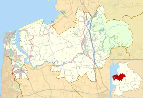 Cabus is located in the Borough of Wyre