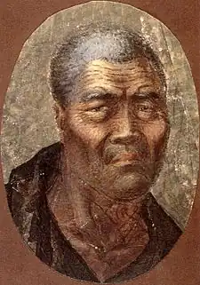 Kamehameha, King of the Sandwich Islands, pen and watercolor by Louis Choris, 1816, Honolulu Museum of Art