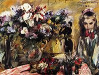Flowers and Daughter Wilhelmine (1920), oil on canvas, 111 x 150 cm., Kunstmuseum Basel