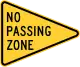 No passing zone