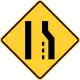 Lane ends