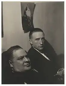 Man Ray, 1920, Three Heads (Joseph Stella and Marcel Duchamp, painting bust portrait of Man Ray above Duchamp), gelatin silver print, 20.7 x 15.7&nbsp;cm, Museum of Modern Art, New York