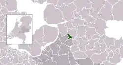 Highlighted position of Hattem in a municipal map of Gelderland