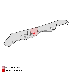 Location of Hoorn on Terschelling