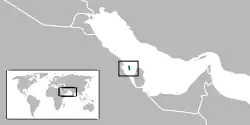 Location of&nbsp;Bahrain&nbsp;(in green)