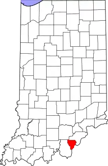 State map highlighting Floyd County
