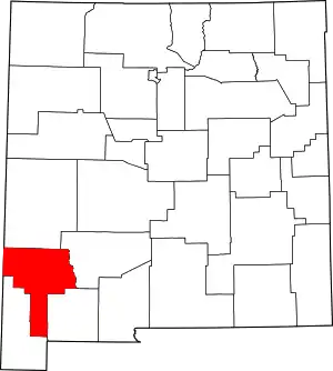 State map highlighting Grant County