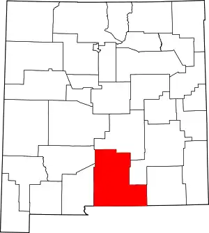 State map highlighting Otero County