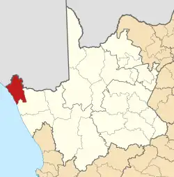 Location in the Northern Cape