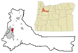 Location of Hayesville, Oregon