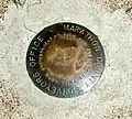 Close up of the incorrectly placed marker in Marathon County, Wisconsin, United States