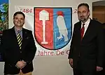 Matthias Laurenz Gräff and Karl von Habsburg, head of the House Habsburg-Lorraine, the former imperial and royal house of the Holy Roman Empire and Austria
