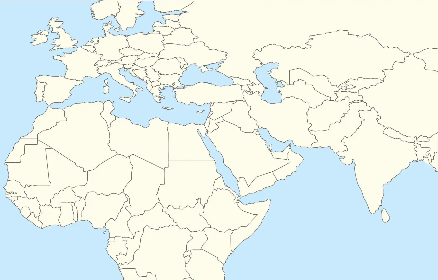 Shiraz is located in Middle East