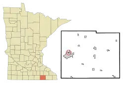 Location of Mapleview, Minnesota