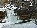 Frozen waterfall of Mirusha.