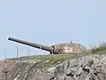 15 cm gun, one of two of this type of coastal artillery gun.