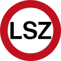 New Zealand – Limited Speed Zone (Maximum speed limit is 100&nbsp;km/h, reduces to 50&nbsp;km/h if dangerous conditions exist such as bad weather)