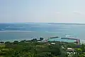View of the port from the highest point on the island