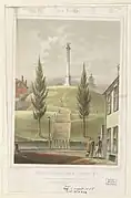 Beacon Hill and its monument prior to the cut down