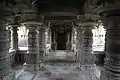 Lathe turned pillars inside the mahamantapa (open hall)