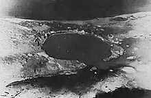 Crater created by detonation on 5 May 1958 (Operation Hardtack I, Cactus test)