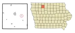 Location of Cylinder, Iowa