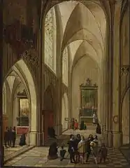 Interior of a Gothic Church in Day Light