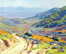 Image 13Poppies, Antelope Valley, a California Impressionist painting by Benjamin Chambers Brown (from Culture of California)