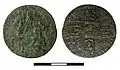Gun money crown (base metal) of James II (1695)