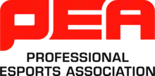 The initialism P E A in red stylized capital letters. Beneath it, the words PROFESSIONAL ESPORTS ASSOCIATION in black capital letters.