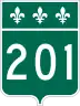 Route 201 marker