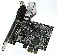 A PCI Express&nbsp;×1 card with one serial port