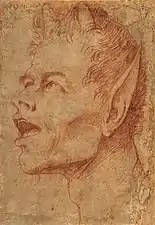 Head of a Satyr, ca. 1625–30, red chalk, 30.3 x 21.1&nbsp;cm., Metropolitan Museum of Art