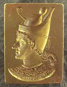 Image 23Ring with engraved portrait of Ptolemy VI Philometor as Pharao (3rd–2nd century BCE). Louvre Museum. (from History of ancient Egypt)