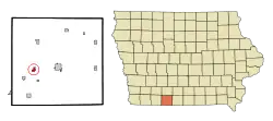 Location of Benton, Iowa