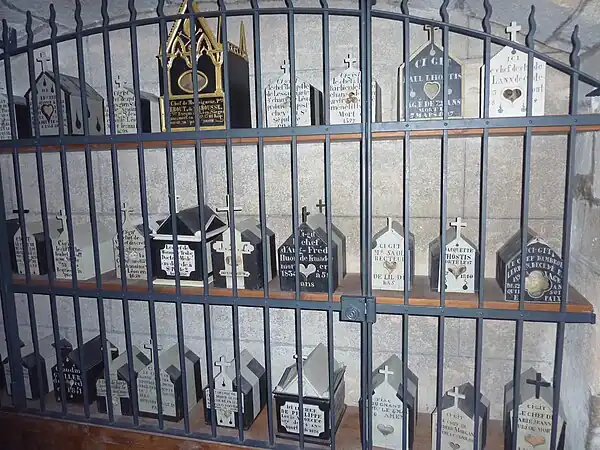 View of skull boxes