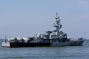 KD Laksamana Muhammad Amin (F136) in Sandakan.